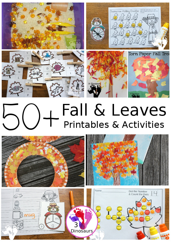Fall & Leaves Activities & Printables - 3Dinosaurs.com