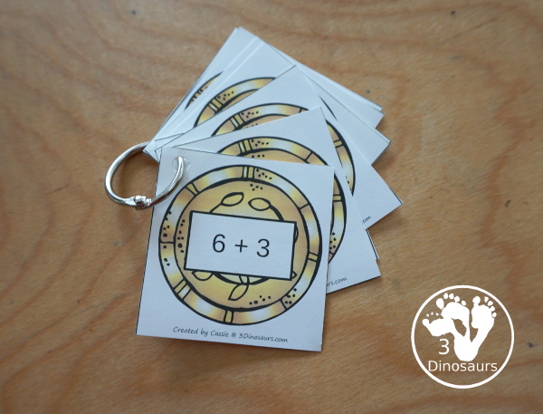 Free Pirate Addition Sorting - work on sorting more than 5 and less than 5 with 12 addition cards to sort with recording sheet - 3Dinosaurs.com