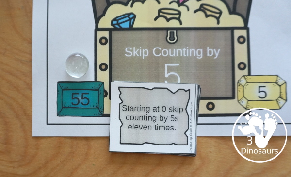Pirate Skip Counting Activities - with no-prep packs, skip counting mats, skip counting 10 piece puzzles, and task cards to work on skip counting from 2 to 12 - 3Dinosaurs.com