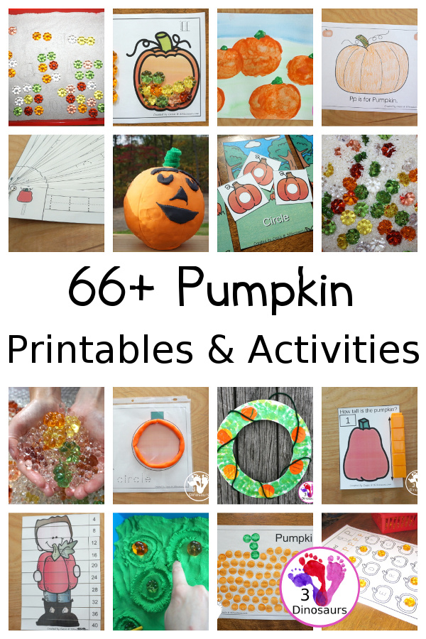 Pumpkin Activities & Printables - 3Dinosaurs.com