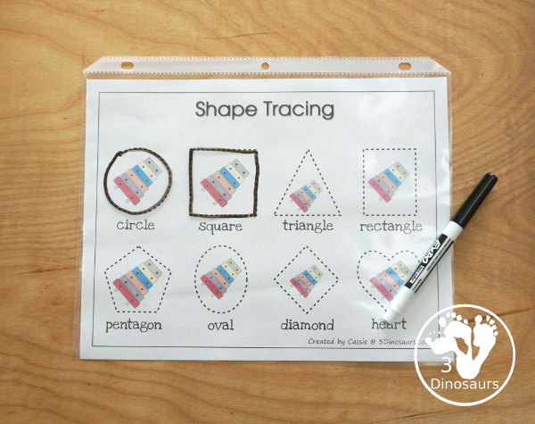 Free Romping & Roaring X Pack Letter Pack: X is for Xylophone - a letter X pack that has prewriting, finding letters, tracing letters, coloring pages, shapes, puzzles and more - 3Dinosaurs.com