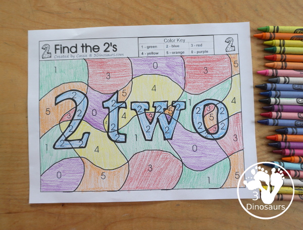 Free Romping and Roaring Number 2 Pack - with number 2 worksheets, number 2 puzzles, number 2 handwriting, number 2 dot marker worksheets and more for PreK and kindergarten age kids with a bear theme.  - 3Dinosaurs.com