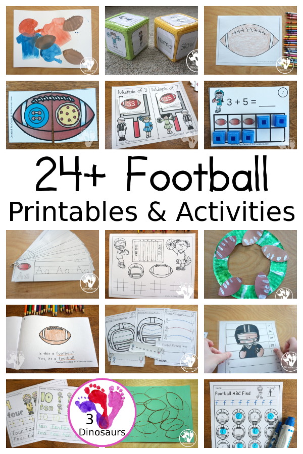 Football Activities & Printables - 3Dinosaurs.com