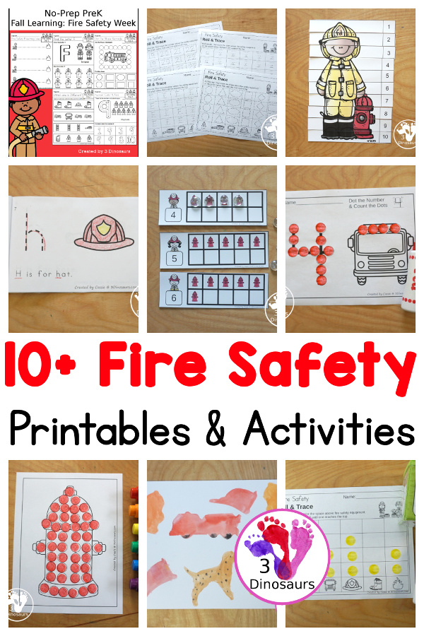 Fire Safety Activities & Printables - 3Dinosaurs.com