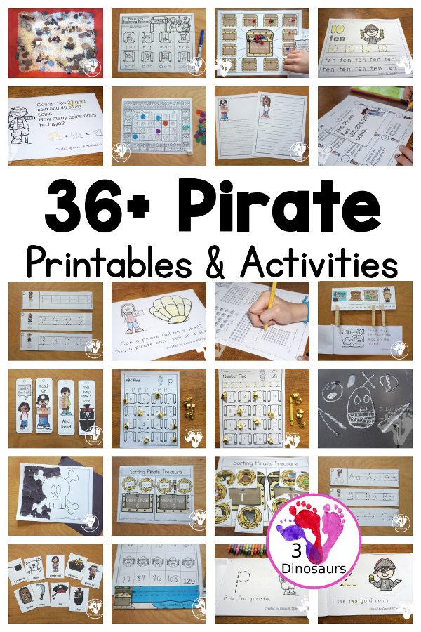 Pirate Activities & Printables - 3Dinosaurs.com