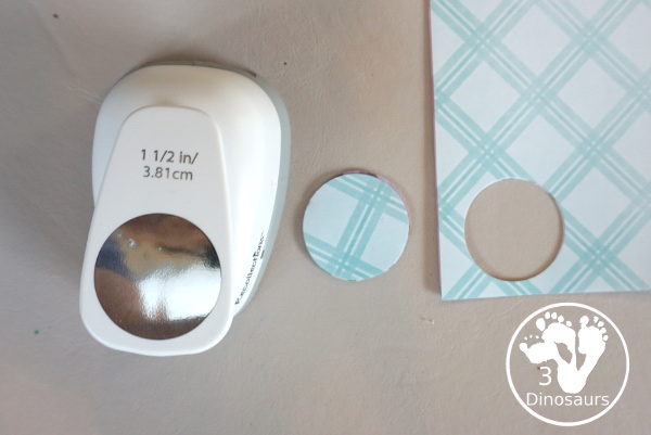 Circle Wreath with Scrapbook Paper for Kids - is a fun circle wreath craft you can make with kids for circle day. - 3Dinosaurs.com