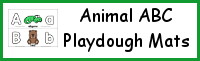 Animal ABC Playdough Mat