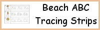 Beach ABC Tracing Strips