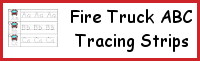 Fire Truck ABC Tracing Strip