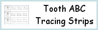 Tooth ABC Tracing Strips