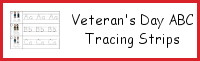 Veteran's Day ABC Tracing Strips