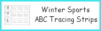 Winter Sports ABC Tracing Strip Printable