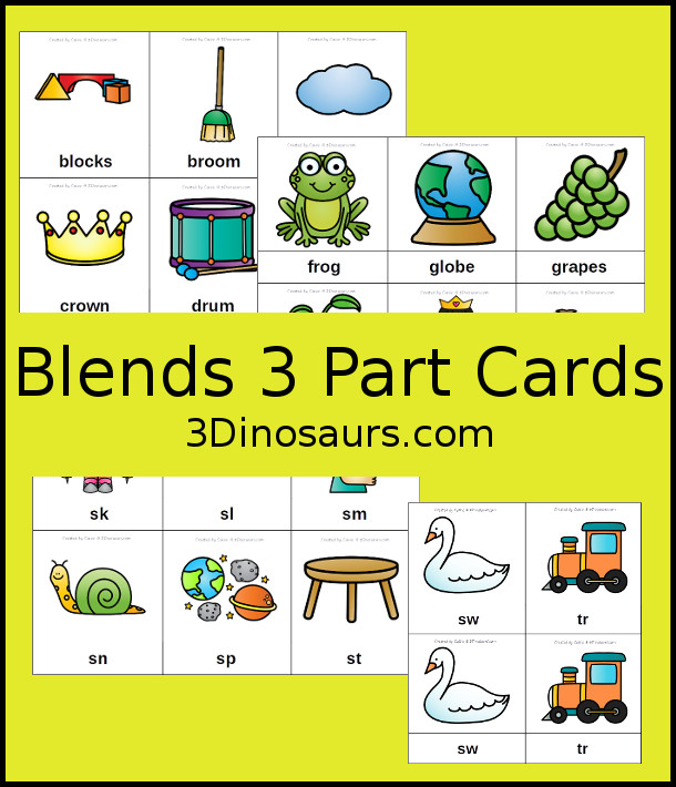 Free Blends 3 Part Cards