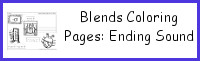 Blends Coloring Pages: Ending Sound