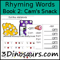 BOB Books Rhyming Words: Book 2 Cam's Snack - 3Dinosaurs.com