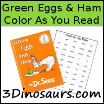 Color As You Read: Green Eggs & Ham - 3Dinosaurs.com
