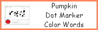 Pumpkin Color Dot Marker Words With Tracing