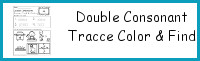 Double Consonants Trace Color Find