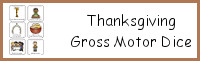 Thanksgiving Themed Gross Motor Dice