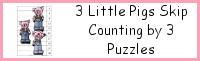 Three Little Pigs Skip Counting by 3 Puzzles