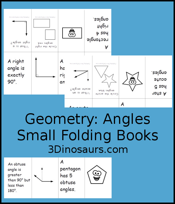 Free Angles & Lines Wall Cards - That work on 9 vocabulary words for kids to know and learn about with picture, term and definition - 3Dinosaurs.com  #3dinosaurs #mathvocab #fourthgrade #fifthgrade #addition #smallbooks #freeprintable