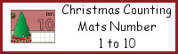 Christmas Counting Mats Number 1 to 10