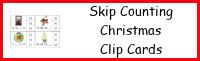 Christmas Skip Counting Clip Cards