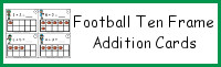 Football Ten Frame Addition Cards