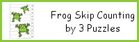 Frog Skip Counting by 3 Puzzle