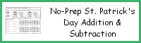No-Prep St. Patrick's Day Themed Addition & Subtraction