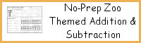 No-Prep Zoo Themed Addition & Subtraction