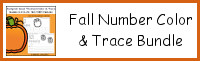 Fall Number Color and Trace Bundle