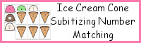Ice Cream Subitizing Number Practice Matching Cards