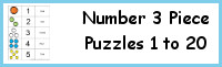 Number 3 Part Puzzles 1 to 20