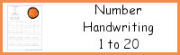 Number Handwriting Printable 1 to 20