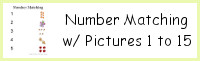 Number Matching with Pictures 1 to 15