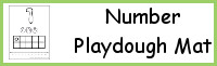 Number Ten Frame Playdough Mat
