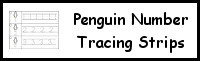Penguin Number Tracing Strips