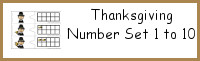 Thanksgiving Themed Number Set 1 to 10
