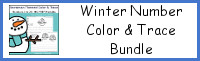 Winter Number Color and Trace Bundle