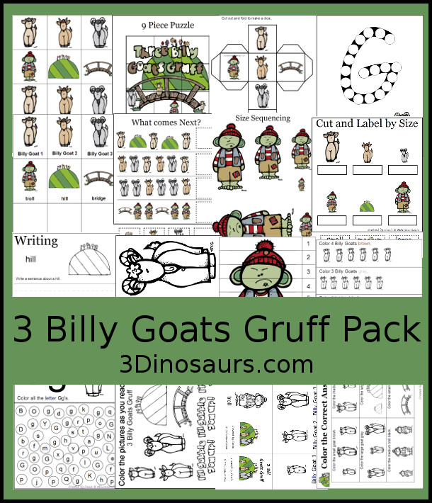3 Billy Goats Gruff Printables