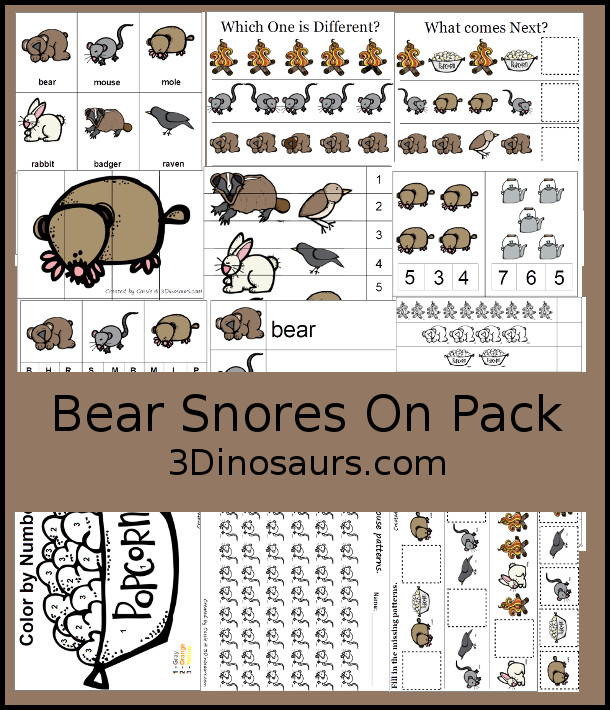 Bear Snores On Printables