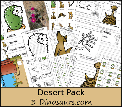 Free Desert Pack for ages 2 to 9 - 3Dinosaurs.com