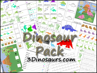 Dinosaur themed pack - 3Dinosaurs.com