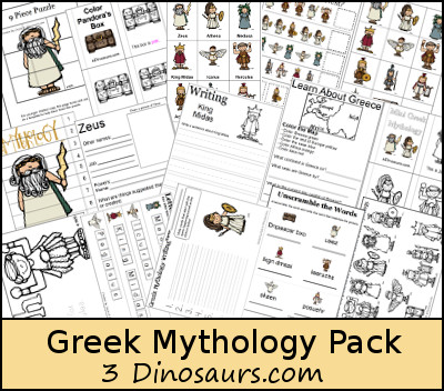 Free Mini Greek Mythology Pack - 3Dinosaurs.com