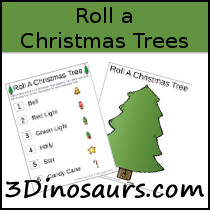 Free Roll a Christmas Tree - 3Dinosaurs.com