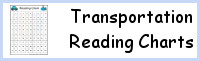 Transportation Themed Reading Charts