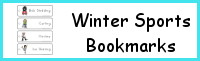 Winter Sports Bookmarks Printable