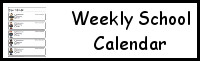 Weekly School Calendar