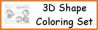 3D Shape Coloring Pages Set